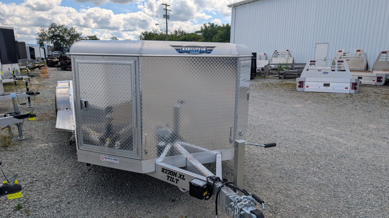 New 2027 Aluma 20' (20" Stationary + 20' Tilt) HD XL Executive Tilt Car Hauler w/ Cargo Box