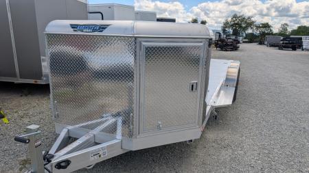 New 2027 Aluma 20' (20" Stationary + 20' Tilt) HD XL Executive Tilt Car Hauler w/ Cargo Box