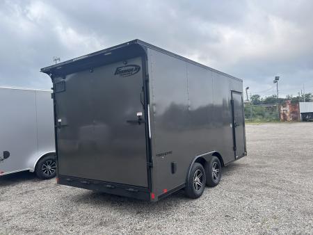 New 2026 Formula Trailers 8.5 X 16 FT ENCLOSED V-NOSE CARGO TRAILER RAMP DOOR 7 FT INT BLACK OUT 7K GVWR