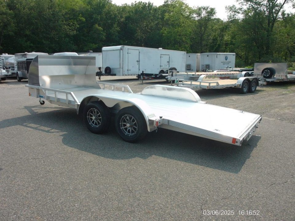 New 2026 ALCOM ALCOM / Aluminum 1,400 lbs. Empty Weight ! Open Car Trailer , $8,295 without stone guard. , $9,495 as shown. ID# 148926 Car Hauler