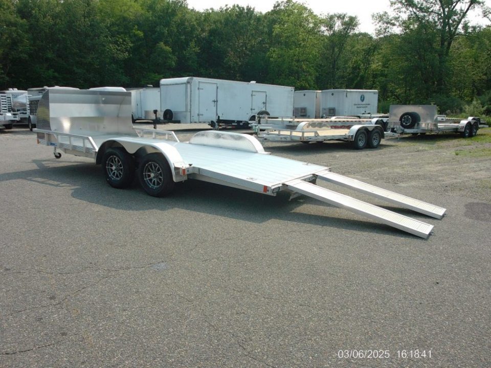 New 2026 ALCOM ALCOM / Aluminum 1,400 lbs. Empty Weight ! Open Car Trailer , $8,295 without stone guard. , $9,495 as shown. ID# 148926 Car Hauler