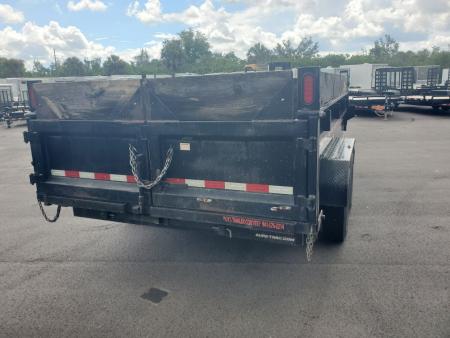 Used 2022 Sure-Trac 7X16X2 TELESCOPIC 14000 LB GVWR(2-7K AXLES) Dump Trailer WITH RAMPS AND TARP