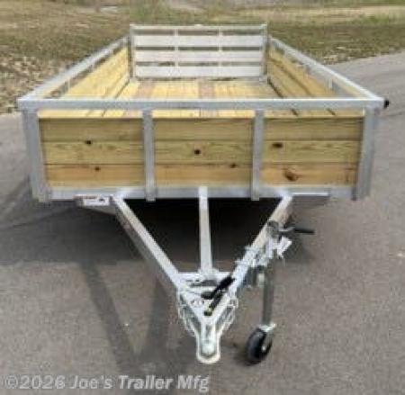 New 2026 H&H Trailers 76x10 2990 GVWR Aluminum Utility W/3 Board Sides Utility Trailer