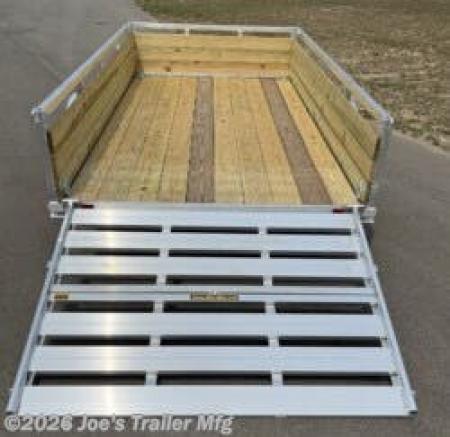 New 2026 H&H Trailers 76x10 2990 GVWR Aluminum Utility W/3 Board Sides Utility Trailer