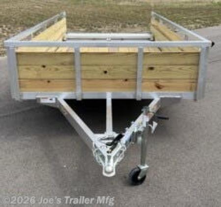 New 2026 H&H Trailers 76x10 2990 GVWR Aluminum Utility W/3 Board Sides Utility Trailer