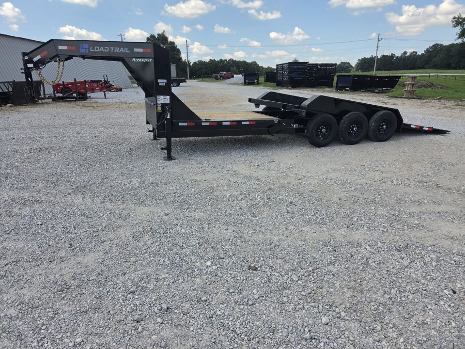New 2027 Load Trail 83X24 TRIPLE 21K GOOSENECK GRAVITY TILT W/8' STATIONARY DECK & I-BEAM FRAME