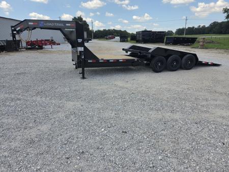 New 2027 Load Trail 83X24 TRIPLE 21K GOOSENECK GRAVITY TILT W/8' STATIONARY DECK & I-BEAM FRAME