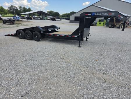 New 2027 Load Trail 83X24 TRIPLE 21K GOOSENECK GRAVITY TILT W/8' STATIONARY DECK & I-BEAM FRAME