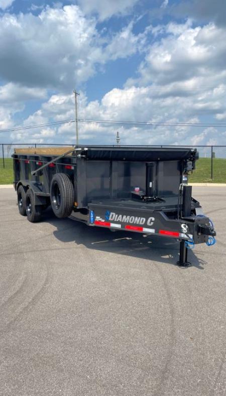New Diamond C 16' LPT 208 Dump Trailer -7 gauge: Pacesetter, 32  Sides, Power Tarp, Hydraulic Jacks, 18k GVWR