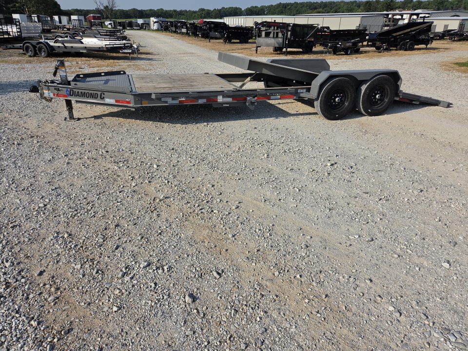 Used 2024 Diamond C 82X22 TANDEM 15.5K GRAVITY TILT W/6' STATIONARY DECK & 14PLY TIRES