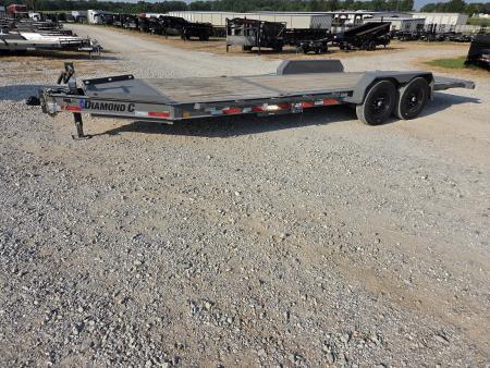 Used 2024 Diamond C 82X22 TANDEM 15.5K GRAVITY TILT W/6' STATIONARY DECK & 14PLY TIRES