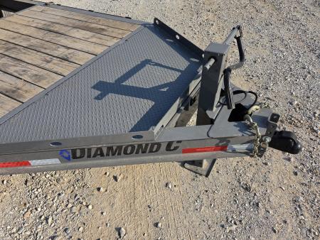 Used 2024 Diamond C 82X22 TANDEM 15.5K GRAVITY TILT W/6' STATIONARY DECK & 14PLY TIRES