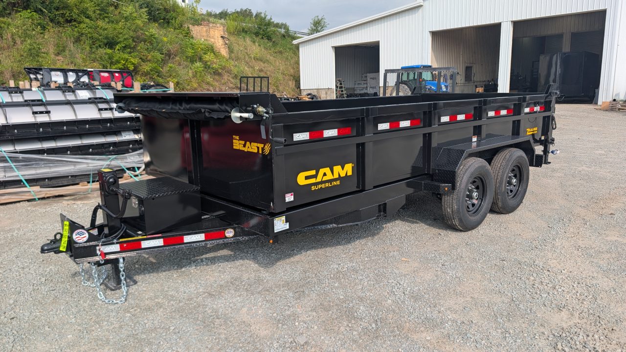 New 2027 CAM Superline 6'10" x 16' HD "BEAST" Lo Pro Equipment Dump w/ Underbody Ramps