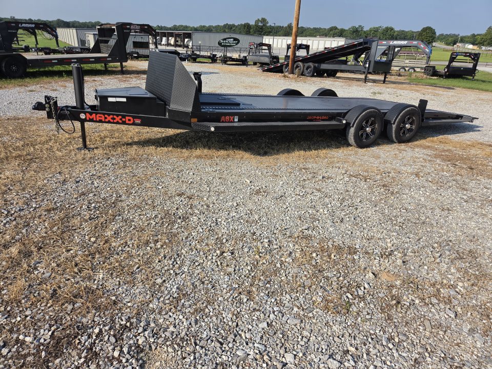 Used 2023 MAXX-D 80X24 TANDEM 10K DROP-N-LOAD AIR RIDE CAR HAULER W/WINCH & HYDROJACK