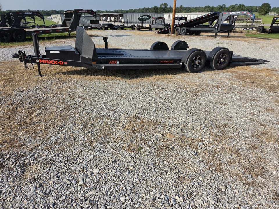 Used 2023 MAXX-D 80X24 TANDEM 10K DROP-N-LOAD AIR RIDE CAR HAULER W/WINCH & HYDROJACK