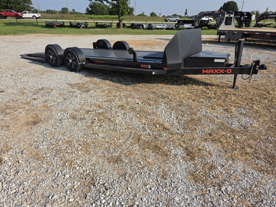 Used 2023 MAXX-D 80X24 TANDEM 10K DROP-N-LOAD AIR RIDE CAR HAULER W/WINCH & HYDROJACK