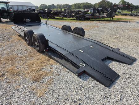 Used 2023 MAXX-D 80X24 TANDEM 10K DROP-N-LOAD AIR RIDE CAR HAULER W/WINCH & HYDROJACK