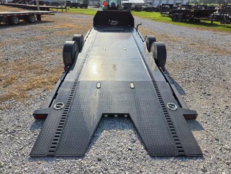 Used 2023 MAXX-D 80X24 TANDEM 10K DROP-N-LOAD AIR RIDE CAR HAULER W/WINCH & HYDROJACK
