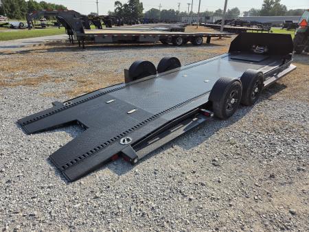 Used 2023 MAXX-D 80X24 TANDEM 10K DROP-N-LOAD AIR RIDE CAR HAULER W/WINCH & HYDROJACK
