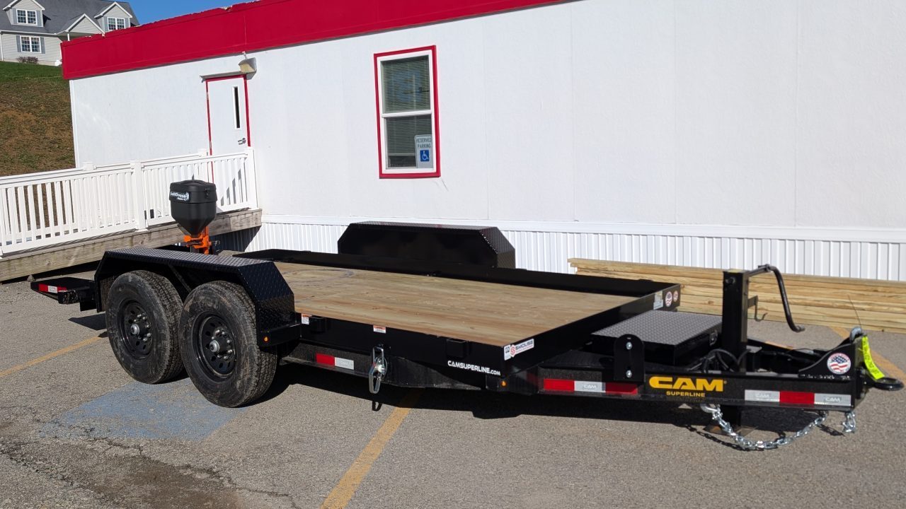 New 2027 CAM Superline 16' Lo Pro Full Tilt Equipment Trailer (7K AXLES)