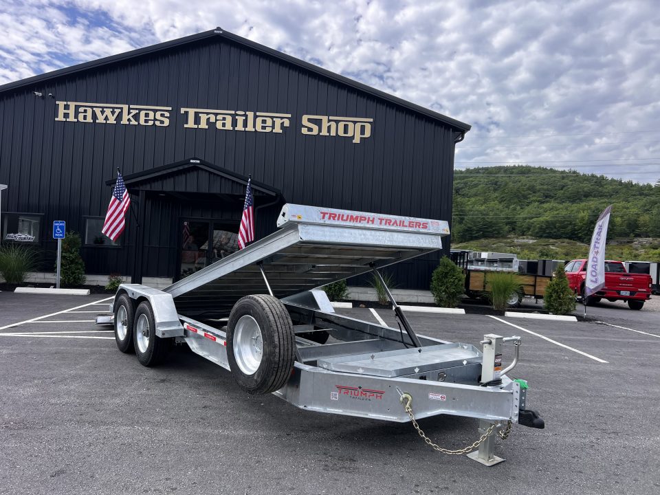 New 2027 Triumph galvanized 7x20 - Hydraulic Power Tilt/ Dual Cylinder / I-Beam Frame - 16k GVW