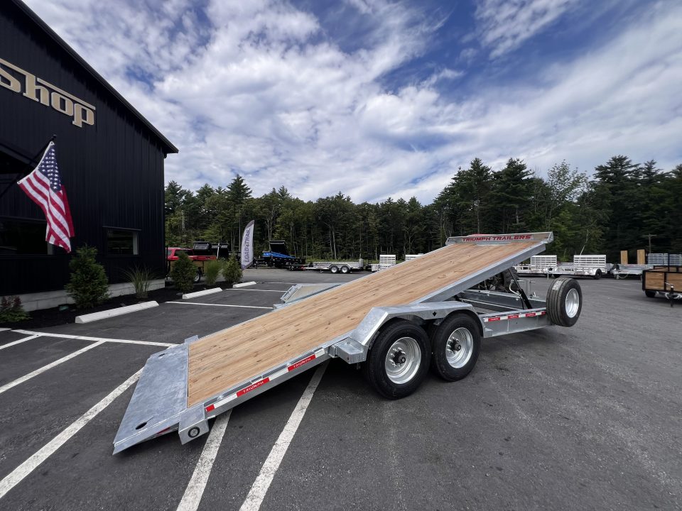 New 2027 Triumph galvanized 7x20 - Hydraulic Power Tilt/ Dual Cylinder / I-Beam Frame/ Hydro Jack - 16k GVW