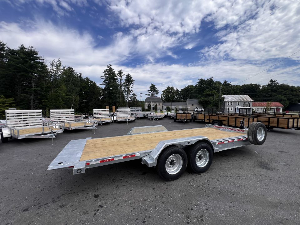 New 2027 Triumph galvanized 7x20 - Hydraulic Power Tilt/ Dual Cylinder / I-Beam Frame/ Hydro Jack - 16k GVW