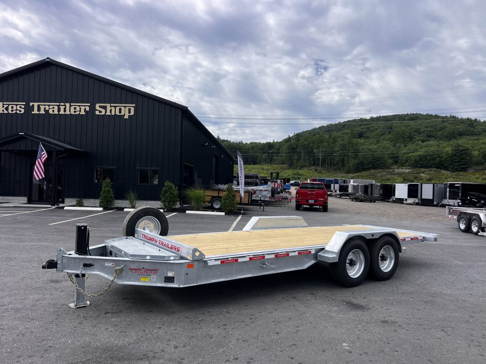 New 2027 Triumph galvanized 7x20 - Hydraulic Power Tilt/ Dual Cylinder / I-Beam Frame/ Hydro Jack - 16k GVW