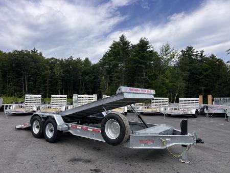 New 2027 Triumph galvanized 7x20 - Hydraulic Power Tilt/ Dual Cylinder / I-Beam Frame/ Hydro Jack - 16k GVW