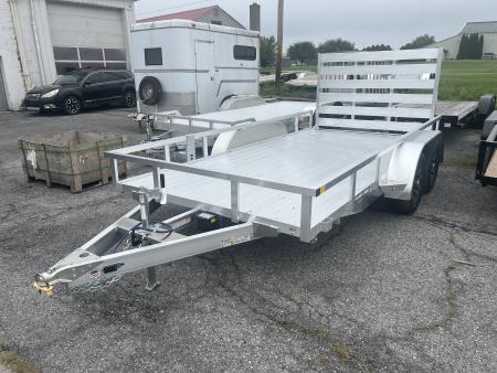 New 2026 Sure-Trac 7X14 7K Aluminum, All-Aluminum Deck Tube Top Landscape Utility Trailer