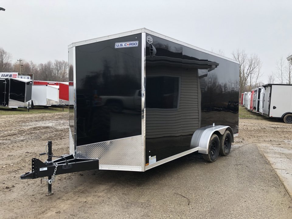 New 2027 US Cargo 7X16 W/ 7' Interior and Ploy Sides Cargo / Enclosed Trailer