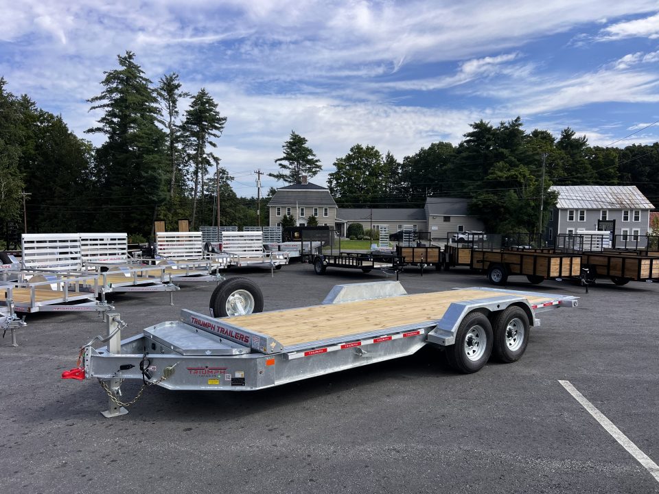 New 2027 Triumph galvanized 7x20 - Hydraulic Power Tilt/ Dual Cylinder / I-Beam Frame - 14k GVW
