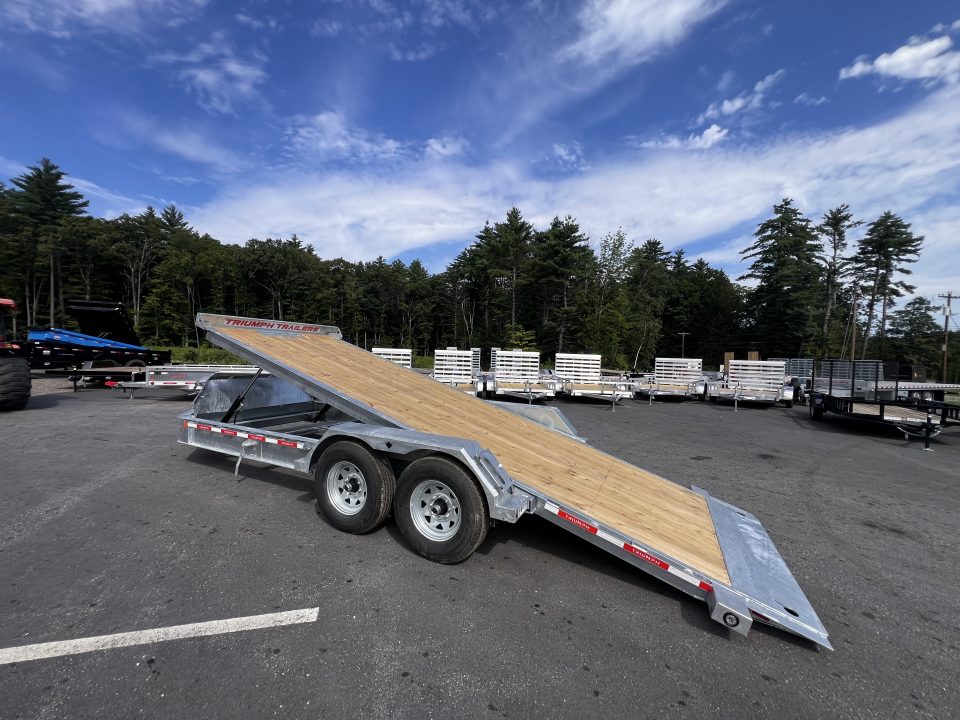 New 2027 Triumph galvanized 7x20 - Hydraulic Power Tilt/ Dual Cylinder / I-Beam Frame - 14k GVW