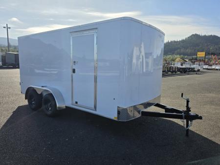 New 2027 Mirage 7x14 EXPO Round Front Flat Top Enclosed Trailer 7K GVWR