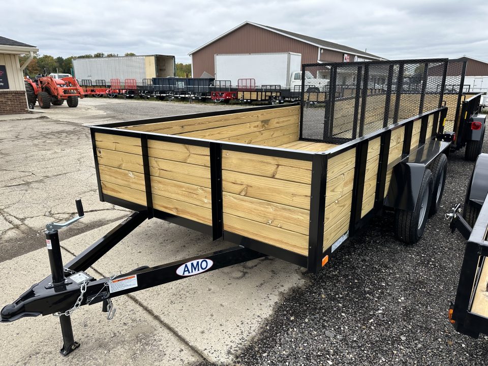 New 2027 AMO 82x12 Tandem Axle WoodSide 7k Landscape Trailer