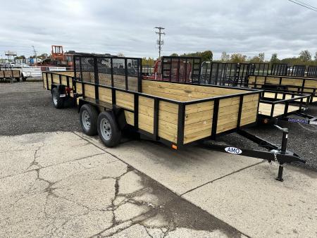 New 2027 AMO 82x12 Tandem Axle WoodSide 7k Landscape Trailer