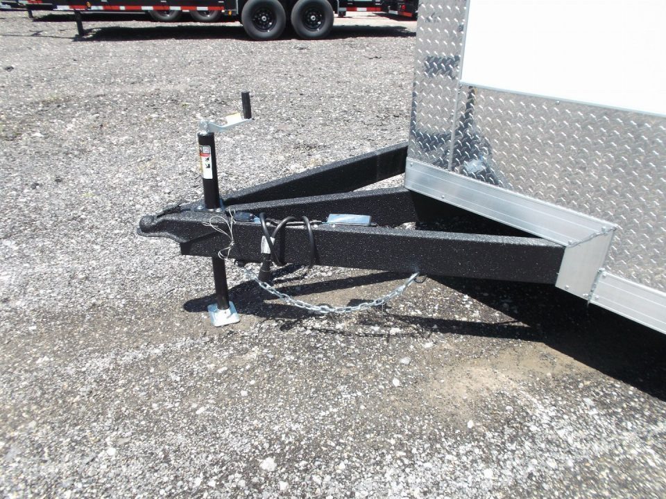 New 2027 Covered Wagon Trailers 8.5x20 Cargo / Enclosed Trailer / Car Hauler / 7ft Interior Height / Extra Wide Ramp / 5200# Axles / LEDs / .080 White Semi-Screwless Exterior / 48" RV Side Door / 60" Triple Tube Tongue