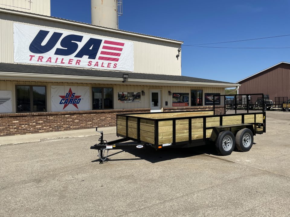 New 2027 AMO 82x14 Tandem Axle Woodside 7k Utility Trailer
