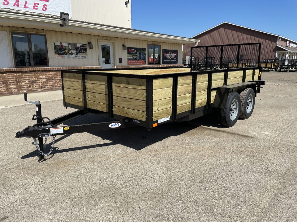 New 2027 AMO 82x14 Tandem Axle Woodside 7k Utility Trailer