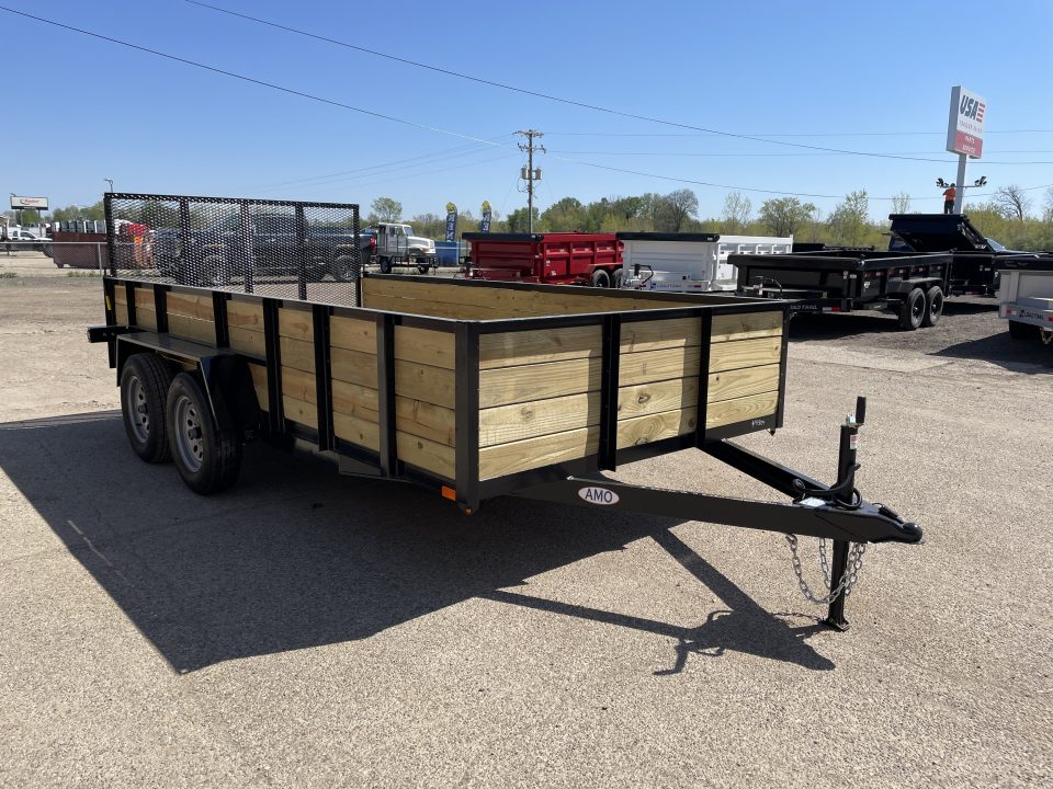 New 2027 AMO 82x14 Tandem Axle Woodside 7k Utility Trailer