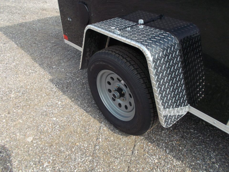 New 2027 Covered Wagon Trailers 6x10 Cargo / Enclosed Trailer / 6'6" Interior Height / Extra Wide Ramp Gate / RV Side Door /.030 Black Semi-Screwless Exterior