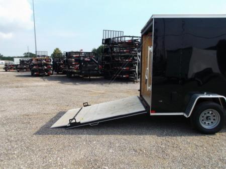 New 2027 Covered Wagon Trailers 6x10 Cargo / Enclosed Trailer / 6'6" Interior Height / Extra Wide Ramp Gate / RV Side Door /.030 Black Semi-Screwless Exterior
