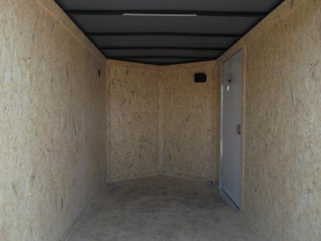 New 2027 Covered Wagon Trailers 6x10 Cargo / Enclosed Trailer / 6'6" Interior Height / Extra Wide Ramp Gate / RV Side Door /.030 Black Semi-Screwless Exterior