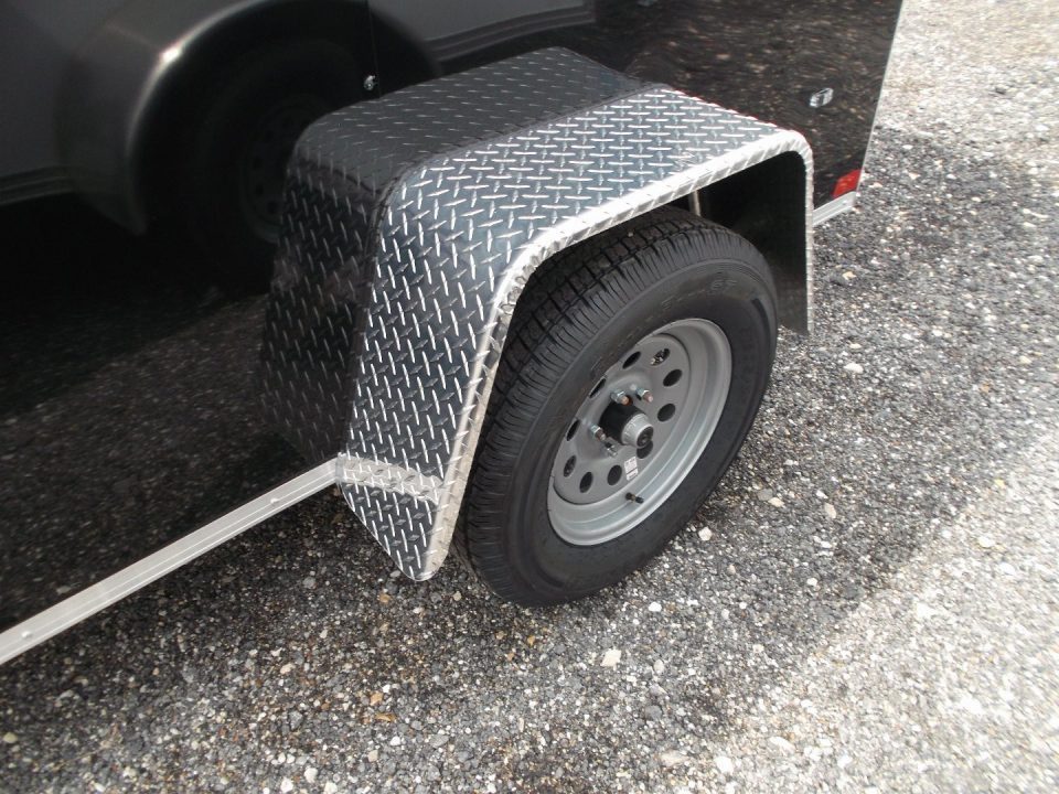 New 2027 Covered Wagon Trailers 5x8 Cargo Trailer / Enclosed Trailer / Ramp / Side Door / .030 Black / Bed Lined Tongue and Frame