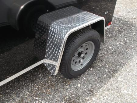 New 2027 Covered Wagon Trailers 5x8 Cargo Trailer / Enclosed Trailer / Ramp / Side Door / .030 Black / Bed Lined Tongue and Frame