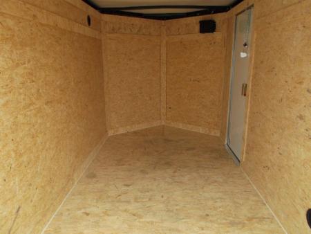 New 2027 Covered Wagon Trailers 5x8 Cargo Trailer / Enclosed Trailer / Ramp / Side Door / .030 Black / Bed Lined Tongue and Frame