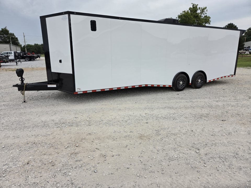 New 2027 Rock Solid 8.5X28 TANDEM 14K CARGO W/7' HEIGHT FINISHED INTERIOR FRONT CABINETS ELECTRIC JACK & A/C