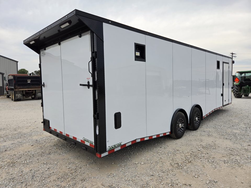New 2027 Rock Solid 8.5X28 TANDEM 14K CARGO W/7' HEIGHT FINISHED INTERIOR FRONT CABINETS ELECTRIC JACK & A/C