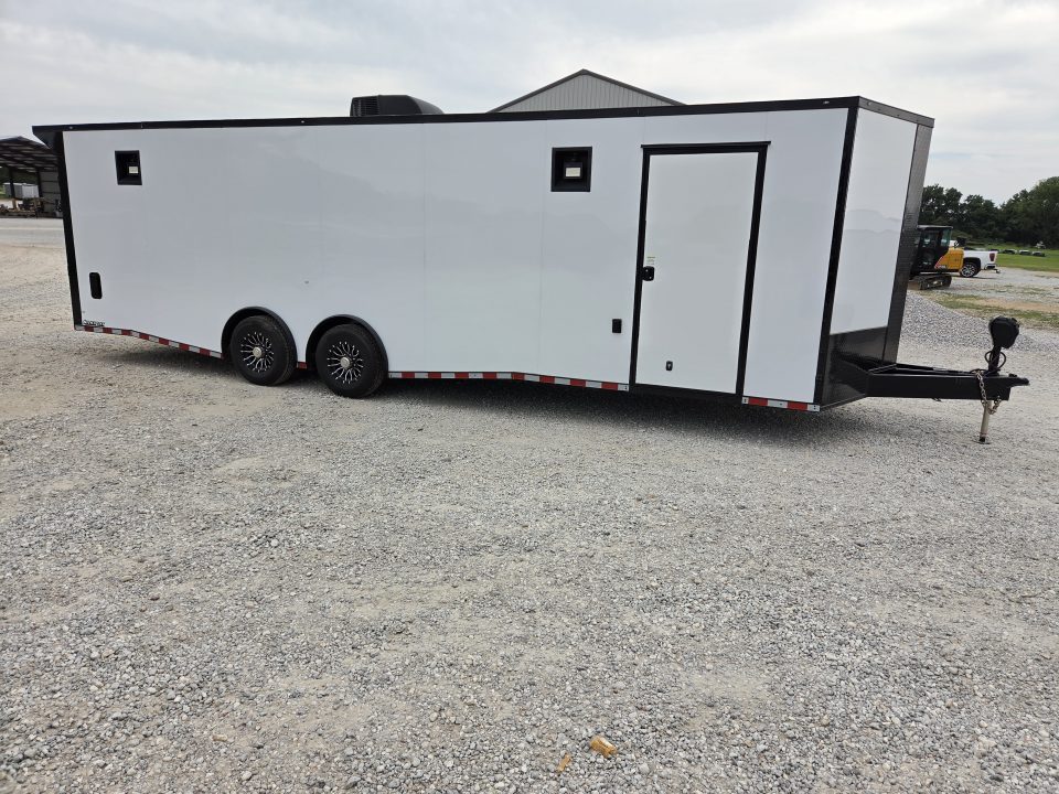 New 2027 Rock Solid 8.5X28 TANDEM 14K CARGO W/7' HEIGHT FINISHED INTERIOR FRONT CABINETS ELECTRIC JACK & A/C