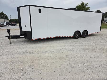New 2027 Rock Solid 8.5X28 TANDEM 14K CARGO W/7' HEIGHT FINISHED INTERIOR FRONT CABINETS ELECTRIC JACK & A/C